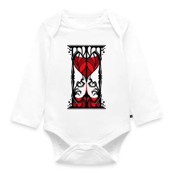 Lord Of Thorns Hourglass - Organic Longsleeve Baby Bodysuit - white - Front