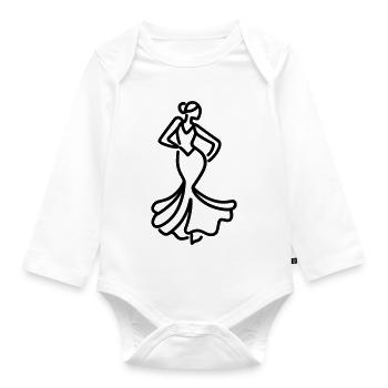 Flamenco - Organic Longsleeve Baby Bodysuit - white - Front