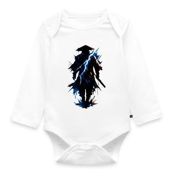 Lightning Dragon Neon Shadow - Organic Longsleeve Baby Bodysuit - white - Front