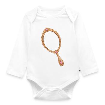 Miroirs à main pour vos propres photos et motifs - Body Bébé bio manches longues - blanc - Devant