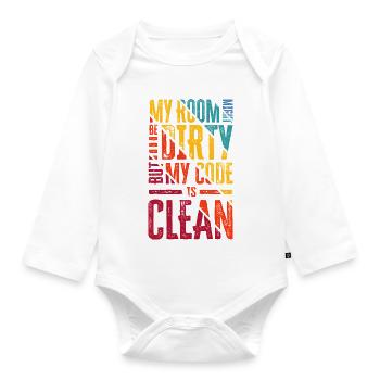 Lustiger Softwareingenieur und Programmierer - Baby Bio-Langarm-Body - Weiß - Vorne