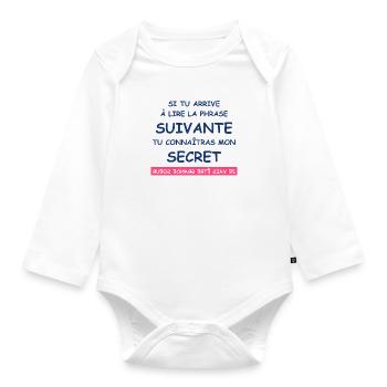 je vais être grande soeur - Body Bébé bio manches longues - blanc - Devant