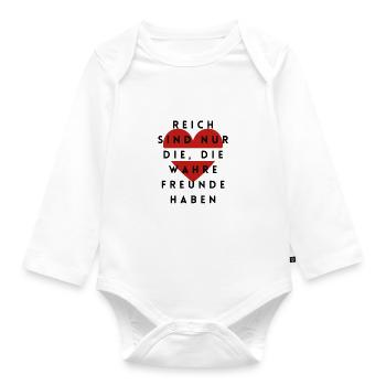 Friends - Baby Bio-Langarm-Body - Weiß - Vorne