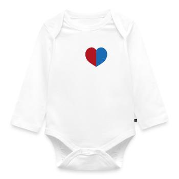 I love Ticino | Schweiz I Wappen | Liebe | Herz - Baby Bio-Langarm-Body - Weiß - Vorne