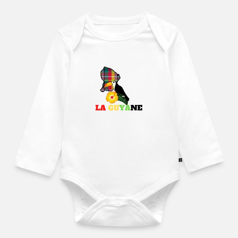 LA GUYANE TOUCAN - Body Bébé bio manches longues - blanc