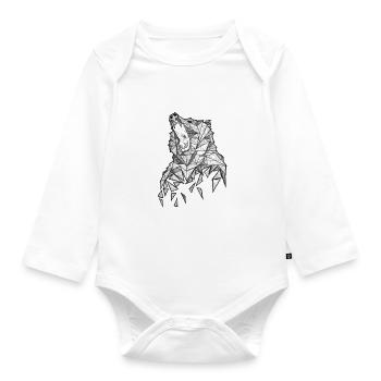 Bär - Baby Bio-Langarm-Body - Weiß - Vorne