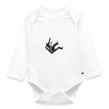 Astronaut - Baby Bio-Langarm-Body - Weiß - Vorne