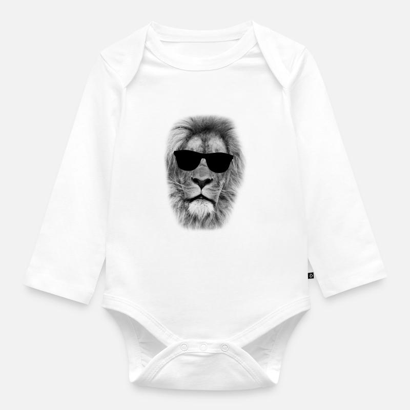 Cool Cat - Baby Bio-Langarm-Body - Weiß