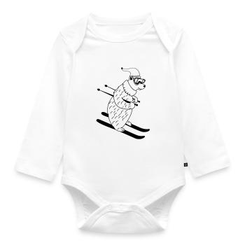 ski baer 01 - Baby Bio-Langarm-Body - Weiß - Vorne