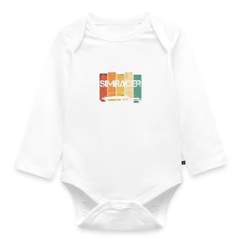 Cadeau Sim Racing pour les fans de jeux de course - Body Bébé bio manches longues - blanc - Devant