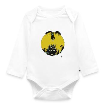 Black Cats Are Watching You - Organic Longsleeve Baby Bodysuit - white - Front