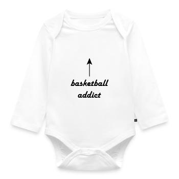 Basketball Player Basketball Basketball Player - Organic Longsleeve Baby Bodysuit - white - Front