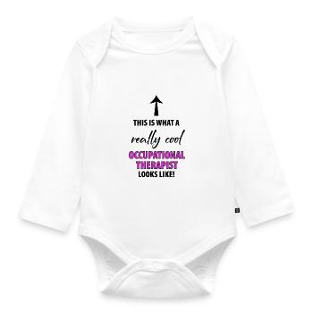 OCCUPATIONAL THERAPIST OCCUPATIONAL THERAPY - Organic Longsleeve Baby Bodysuit - white - Front