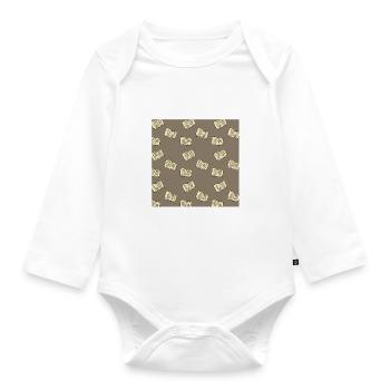 Motifs à livre ouvert - Rentrée scolaire 2022 - Body Bébé bio manches longues - blanc - Devant