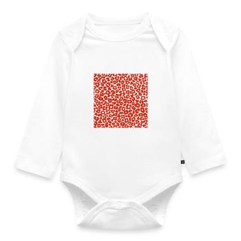 Peau d'animal avec style de couleur africaine - Body Bébé bio manches longues - blanc - Devant