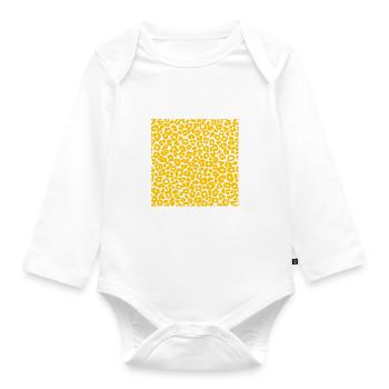 Peau d'animal avec style de couleur africaine - Body Bébé bio manches longues - blanc - Devant