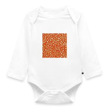 Peau d'animal avec style de couleur africaine - Body Bébé bio manches longues - blanc - Devant