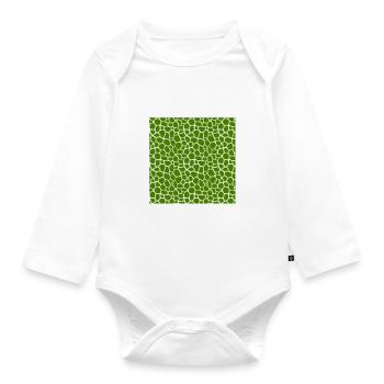 Peau d'animal avec style de couleur africaine - Body Bébé bio manches longues - blanc - Devant