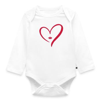valentinstag - Baby Bio-Langarm-Body - Weiß - Vorne