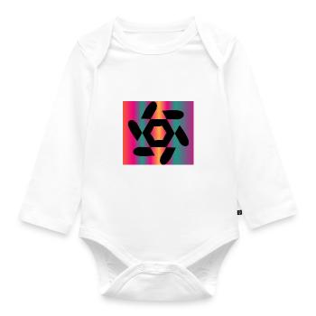 ART. GEEK. VINTAGE. GRAPHIC. MANGA. ASIA - Organic Longsleeve Baby Bodysuit - white - Front