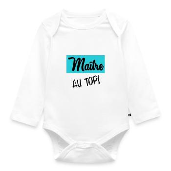 MEISTER - Baby Bio-Langarm-Body - Weiß - Vorne