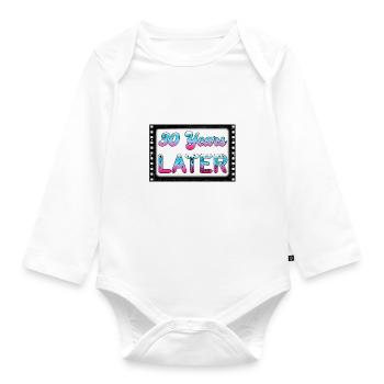 30 years later birthday gift - Organic Longsleeve Baby Bodysuit - white - Front