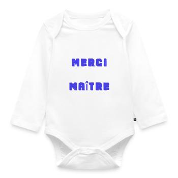 VIELEN DANK. DANKE. VIELEN DANK. JAHRESTAG. GEBURT. - Baby Bio-Langarm-Body - Weiß - Vorne