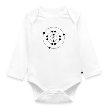atom - Organic Longsleeve Baby Bodysuit - white - Front