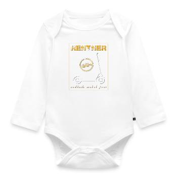 Rentner mobil - Baby Bio-Langarm-Body - Weiß - Vorne