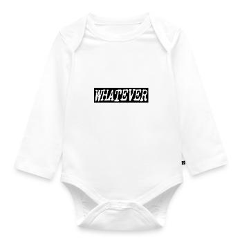 Whatever - Organic Longsleeve Baby Bodysuit - white - Front