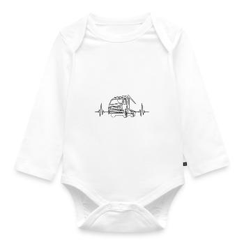 Fernfahrer LKW Fahrer Berufskraftfahrer - Baby Bio-Langarm-Body - Weiß - Vorne