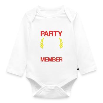 Greece Party Crew - Organic Longsleeve Baby Bodysuit - white - Front