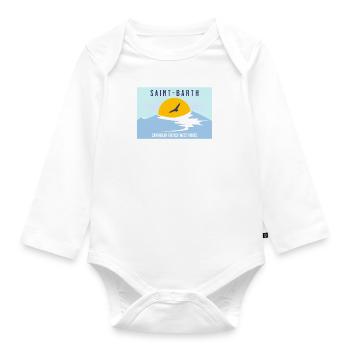 Saint Barthéleny Französische Karibik - Baby Bio-Langarm-Body - Weiß - Vorne
