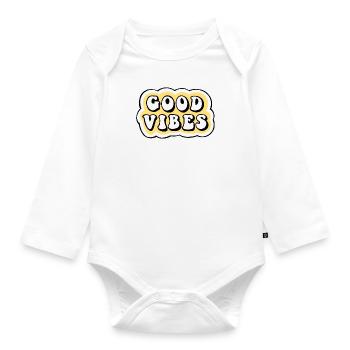 Bonne humeur - Body Bébé bio manches longues - blanc - Devant