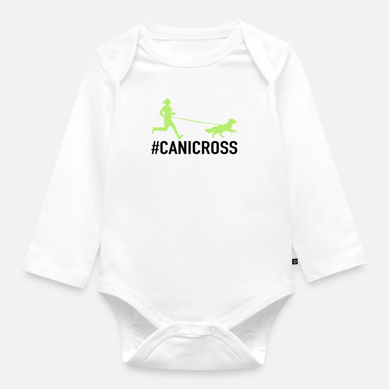 Canicross runner - Organic Longsleeve Baby Bodysuit - white
