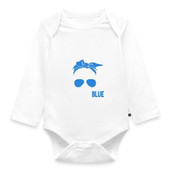 En avril, nous portons Blue Autism Awareness - Body Bébé bio manches longues - blanc - Devant