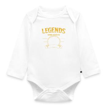 Legnden were born in 1964 60th birthday Sayings - Organic Longsleeve Baby Bodysuit - white - Front