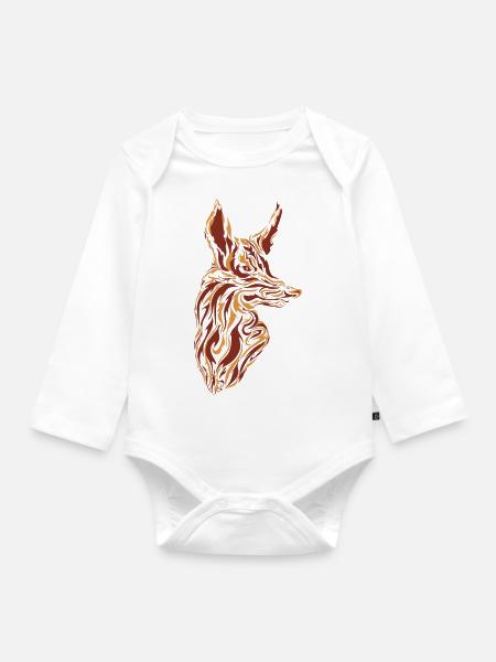 Fox - Baby Bio-Langarm-Body - Weiß