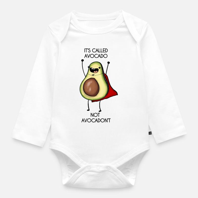 Il est appelé avocat - pas avocadon't - Body Bébé bio manches longues - blanc