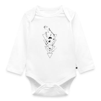 Trio nature - Organic Longsleeve Baby Bodysuit - white - Front
