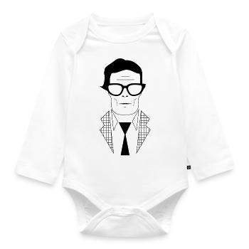 Pier Paolo Pasolini - Organic Longsleeve Baby Bodysuit - white - Front