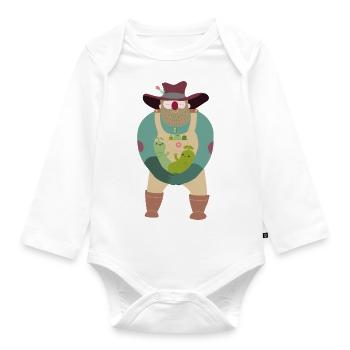 Gardener - Baby Bio-Langarm-Body - Weiß - Vorne