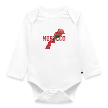 Morocco - Organic Longsleeve Baby Bodysuit - white - Front