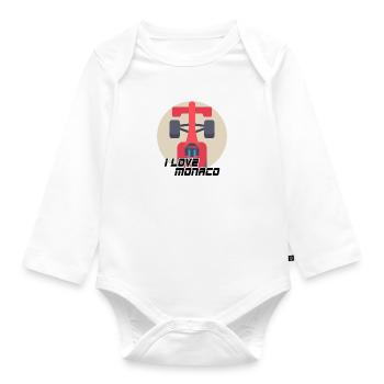 Monaco - Baby Bio-Langarm-Body - Weiß - Vorne