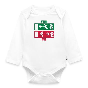 fire brigade - Organic Longsleeve Baby Bodysuit - white - Front