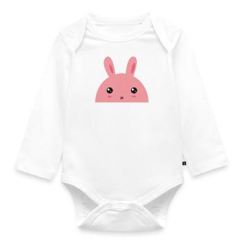 Rabbit - Cute Rabbit - Body Bébé bio manches longues - blanc - Devant