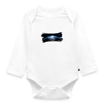 Space 2 - Baby Bio-Langarm-Body - Weiß - Vorne
