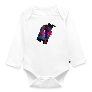 Hero - Organic Longsleeve Baby Bodysuit - white - Front