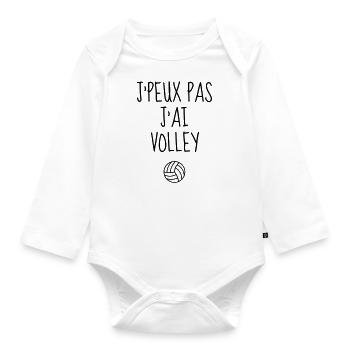 Volleyball - Volley Ball - Volley-Ball - Sport - Organic Longsleeve Baby Bodysuit - white - Front