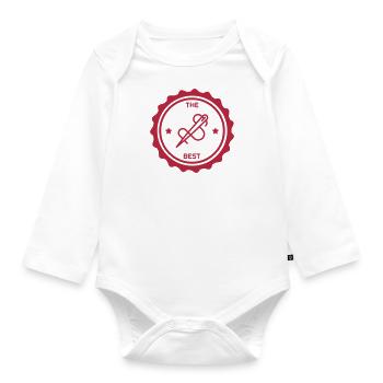 Sewing Sewer Couture Fashion Nähen Schneider - Organic Longsleeve Baby Bodysuit - white - Front
